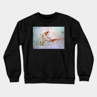 Rusty Maple Leaf Stain on Cement Crewneck Sweatshirt